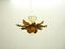 Shabby Chic Metal Flower Ceiling Lamp, 1960s, Immagine 9