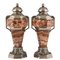 French Art Deco Marble and Bronze Urns, 1925, Set of 2 1