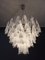 Vintage Italian Murano Glass Chandelier with 57 Lattimo Rondini Glasses, 1980s, Image 11