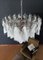 Vintage Italian Murano Glass Chandelier with 57 Lattimo Rondini Glasses, 1980s 4