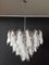 Vintage Italian Murano Glass Chandelier with 57 Lattimo Rondini Glasses, 1980s 3