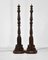 Large Carved Oak Standard Lamps, Set of 2, Image 9