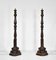 Large Carved Oak Standard Lamps, Set of 2 2