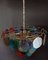 Space Age Murano Glass Chandelier with 57 Multicolored Glasses, 1980s 8