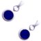Natural Lapis Lazuli Disc & White Hand Enameled Sterling Silver Dangle Earrings from Berca 6