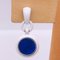 Natural Lapis Lazuli Disc & White Hand Enameled Sterling Silver Dangle Earrings from Berca 8
