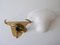 Large Cast Brass & Alabaster Snake Sconce or Wall Lamp, Italy, 1970s 19