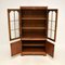 Antique Burr Walnut Bookcase on Cupboard, Immagine 3