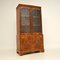 Antique Burr Walnut Bookcase on Cupboard, Immagine 2