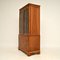 Antique Burr Walnut Bookcase on Cupboard 7