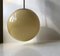 Bauhaus Yellow Opaline Glass Pendant Lamp from Lyfa, 1930s, Image 4