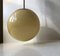Bauhaus Yellow Opaline Glass Pendant Lamp from Lyfa, 1930s, Imagen 4