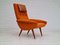 Reupholstered High-Backed Armchair in Wool, Denmark, 1960s 1