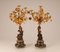 Antique French Napoleon III Figural Candelabras in Ormolu, Bronze and Marble Depicting Cupid or Cherub with Flowers, Set of 2 12