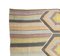 Mid-Century Handwoven Kilim Rug in Yellow, Pink, Lavender and Black-Brown Geometric Pattern, 1950s, Image 7