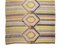 Mid-Century Handwoven Kilim Rug in Yellow, Pink, Lavender and Black-Brown Geometric Pattern, 1950s, Image 6