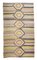 Mid-Century Handwoven Kilim Rug in Yellow, Pink, Lavender and Black-Brown Geometric Pattern, 1950s, Image 1