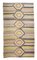 Mid-Century Handwoven Kilim Rug in Yellow, Pink, Lavender and Black-Brown Geometric Pattern, 1950s, Imagen 1