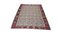 Mid-Century Handwoven Kilim Rug in Red and Gray Geometric Pattern, 1970s, Image 6