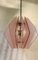 Mid-Century Round Pink Murano Glass Chandelier in the Style of Fontana Arte, 1980 6