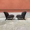 Mid-Century Modern Italian Black Farfalle Armchairs by Lucci and Orlandini for Elam, 1975, Set of 2 3