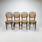 Mid-Century Bentwood and Cane Dining Chairs from ZPM Radomsko, 1960s, Set of 4 1