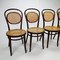 Mid-Century Bentwood and Cane Dining Chairs from ZPM Radomsko, 1960s, Set of 4 4