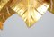 Hollywood Regency Gold Leaf Pendant Light from Maison Jansen 6