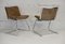 Chromed Steel Lounge Chairs, France, 1970s, Set of 2 1