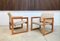 Diana Safari Stühle aus Pinienholz & Leinen von Karin Mobring für Ikea, 1970er, 2er Set 4