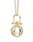 Modern Sacred 18k Yellow Gold Mini Crystal Orb Necklace with Natural Rock Crystal by Rebecca Li 1