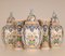 Antique Dutch Chinoiserie Delftware Garniture of Vases in Multicolored Tinglazed Pottery, 19th Century, Set of 5 12