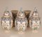 Antique Dutch Chinoiserie Delftware Garniture of Vases in Multicolored Tinglazed Pottery, 19th Century, Set of 5 18