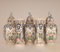 Antique Dutch Chinoiserie Delftware Garniture of Vases in Multicolored Tinglazed Pottery, 19th Century, Set of 5 20