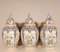 Antique Dutch Chinoiserie Delftware Garniture of Vases in Multicolored Tinglazed Pottery, 19th Century, Set of 5 10