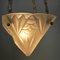 Art Deco French Pendant Lamp by David Gueron for Verrerie D'Art Degué, 1930s 2