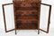 Antique English Decorative Cabinet with Original Burnt Pattern Finish, Imagen 9