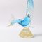 Vintage Blue and Gold Murano Glass Bird, 1960s 10