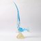 Vintage Blue and Gold Murano Glass Bird, 1960s 3