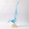 Vintage Blue and Gold Murano Glass Bird, 1960s 1