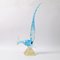 Vintage Blue and Gold Murano Glass Bird, 1960s 2