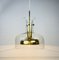 Glass and Brass Pendant Lamp by Anders Pehrson for Atelje Lantern, Sweden, 1960s 8