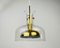 Glass and Brass Pendant Lamp by Anders Pehrson for Atelje Lantern, Sweden, 1960s 3