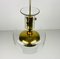 Glass and Brass Pendant Lamp by Anders Pehrson for Atelje Lantern, Sweden, 1960s 5