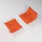 Togo Cadmium Orange Lounge Chair and Footstool by Michel Ducaroy for Ligne Roset, Set of 2 2