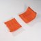 Togo Cadmium Orange Lounge Chair and Footstool by Michel Ducaroy for Ligne Roset, Set of 2, Image 2