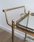 Neoclassical Style Brass Drinks Trolley with Removable Trays, France, 1940s 3