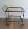 Neoclassical Style Brass Drinks Trolley with Removable Trays, France, 1940s 1