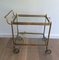Neoclassical Style Brass Drinks Trolley with Removable Trays, France, 1940s, Image 1