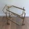 Neoclassical Style Brass Drinks Trolley with Removable Trays, France, 1940s 8